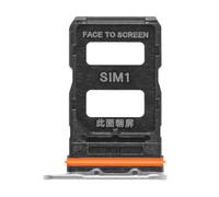 Clappio, Vassoio di Ricambio Dual nano SIM per Xiaomi 14 Ultra, Bianco