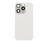Clappio, Vetro posteriore completo per iPhone 15 Pro Max con , Bianco
