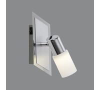 Trio Leuchten Lampada Base Con Spot, Forma A Cillindro, 14X8 Cm, Alluminio Trio 821470105 Clapton Faretto LED, 1x4.5 Watt, Cromo/Bianco Spazzolato, 7x20x16 cm 5 W, Unica