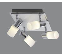 CLAPTON PLAFONIERA 4 SPOTS LED 4,3W · 4x 430lm, 3000K ALLUMINIO 23X23CM