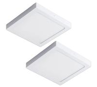 CLAR - Downlight LED superficie quadrata, plafoniere per soffitto LED, Candeeiro Teto Cozinha, Candeeiro di Teto, lampada da cucina, luce neutra 4000ºK 24W (confezione da 2)