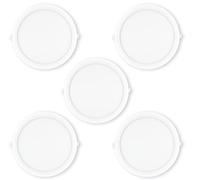 CLAR Hybec - Downlight LED da soffitto, faretto interno, driver incluso, luce fredda 6000ºK 24W (confezione da 5)