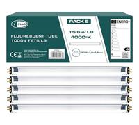 CLAR - Lampada Fluorescente T5 6W, Tubo Neon, 21,2 x 1,6 cm (Confezione da 5)