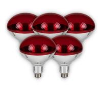 CLAR - Lampada Infrarossi Riscaldante, Lampada Riscaldante per Cani, Lampada Infrarossi Medicale, Riscaldamento infrarossi, Lampade Riscaldanti, 150W (Pack 5)