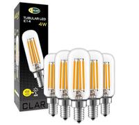 CLAR - Lampadina Cappa Cucina LED, Lampadine LED E14 Luce Fredda, Lampadine Per Cappa da Cucina, Lampadina LED E14, E14 LED, Lampadine LED Tubolare 4W (Pack 5)
