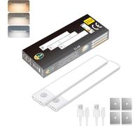 CLAR - Luce LED Sottopensile con Sensore di Movimento, Senza Fili e Ricaricabile, Luce Magnetica per Cucina e Armadio, 20 cm (Pack 2)