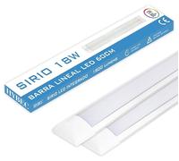 CLAR - Neon LED 60 cm, Plafoniera LED 60 cm, 18W 4000K Luce Fredda (Pack 2)