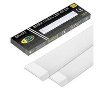 CLAR - Neon LED 60 cm, Plafoniera LED Soffitto 60 cm, 60W 6500K Luce Fredda per Garage (Pack 2)