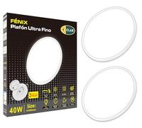 CLAR - Plafoniera LED Soffitto 40 Cm, Plafoniera LED Soffitto 4000K, Plafoniera LED Ultra Slim, Lampadario Camera Da Letto, Plafoniera Bagno, Luce Naturale 4000K, 40W (Pack 2)