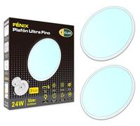 CLAR - Plafoniera LED Soffitto, Plafoniera LED Soffitto Bagno, Plafoniera LED Luce Fredda, Plafoniera LED Ultra Slim, Plafoniera Luminosa, Luce Fredda 6000K, 24W (Pack 2)