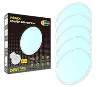 CLAR Plafoniera LED Soffitto Ultra Slim - Luce Fredda 6000K 24W per Bagno, Pack 5