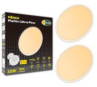 CLAR Plafoniera LED Ultra Slim - Luce Calda 3000K, 30W Soffitto Bagno, Pack 2