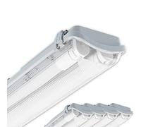CLAR - Plafoniera Stagna LED 10W, 60cm, 2 Tubo, Senza Tubi Inclusi (Pack 5)