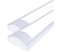 CLAR - Plafoniera Stagna LED 18W, 120cm, 2 Tubo, Senza Tubi Inclusi (Pack 2)