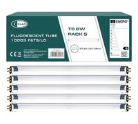 CLAR - Tube Fluorescent T5 6W, Tube Néon, Lampade Fluorescenti, Lampadine, 21,2 x 1,6 cm (6 Watts T5, Pack 5)