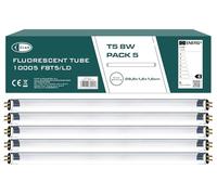 CLAR - Tube Fluorescent T5 8W, Tube Néon 30 cm, Lampade Fluorescenti, Lampadine, 28,8 x 1,6 cm (8 Watts T5, Pack 5)
