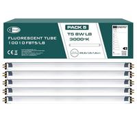 CLAR - Tubo Fluorescente T5 8W, Neon 30 cm, Lampade Fluorescenti, 28,8 X 1,6 cm (Confezione da 5)