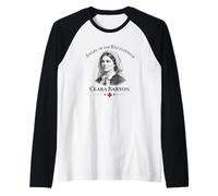 Clara Barton Angelo del Campo di Battaglia Infermiera della Guerra Civile Maglia con Maniche Raglan
