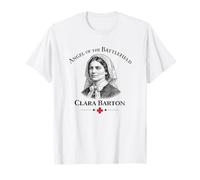 Clara Barton Angelo del Campo di Battaglia Infermiera della Guerra Civile Maglietta