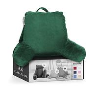 Clara Clark Cuscino per TV in memory foam triturato per bambini, adolescenti e adulti, verde cacciatore, medio