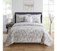 Clara Clark Set di biancheria da letto leggera stampata per tutte le stagioni, rami, regina