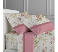 CLARA HOME Completo Lenzuola Letto Singolo, Completo con Federe per Guanciali, Ideale per tutte le Stagioni, Made in Italy (Peonia Rosa, Singolo 1 Piazza)