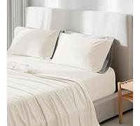 CLARA HOME Set Lenzuola Letto Singolo 1 Piazza Cotone Color Panna Tinta Unita, Completo con Federe per Guanciali, Ideale per tutte le Stagioni, Made in Italy