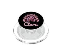 Clara Nome Personalizzato Divertente Donne Rosa Arcobaleno Clara PopSockets PopGrip per MagSafe