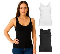 CLARABEL 3 / 6 CANOTTE SPALLA LARGA LISCIA INTIMO DONNA COTONE FILO SCOZIA ITALY