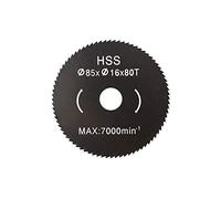 Claral 1pc 85 Millimetri nitruro Coating HSS Sega Circolare del Disco di Taglio della Lama Legno/Metallo Cutter Legno Sega Lama Claral (Color : 1pc 85x16mm 80T)