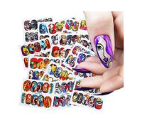 Claral Nail Art 16pcs Disegni astratti decalcomanie dell'acqua di trasferimento Nail Sticker Cool Girl decorazioni colorate di arte del chiodo punte JISTZ906-921-1 Claral