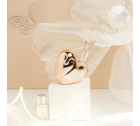 CLARALUNA Bomboniera Matrimonio Profumatore Diffusore Cuore in Porcellana (Oro Rosa)