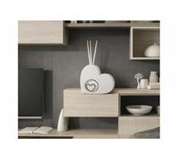 Claraluna Bomboniera Profumatore Diffusore con Cuore Silver, Modello 2026, Design a Cuore, Colore Bianco