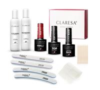 CLARESA SET Hybrid Top No Wipe Base Smaltitore Pulitore Unghie Manicure UV LED