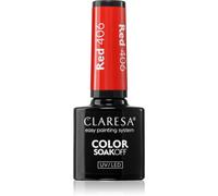 Claresa SoakOff UV/LED Color Rainbow Explosion gel smalto colore RED 406 5 g