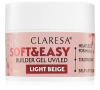 Claresa Soft&Easy Builder Gel Strato di base in gel per le unghie colore Light Beige 45 g