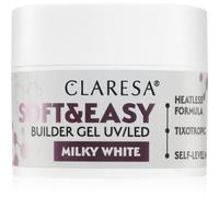 Claresa Soft&Easy Builder Gel Strato di base in gel per le unghie colore Milky White 12 g
