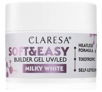 Claresa Soft&Easy Builder Gel Strato di base in gel per le unghie colore Milky White 45 g