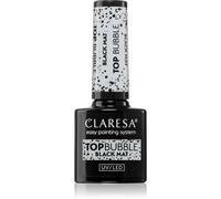 Claresa UV/LED Top Bubble gel smalto coprente opaco colore Black Mat 5 g