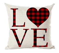 Claret Wine Red Black Plaid Love Gift for Family Lover Copricuscino Resistenti Copricuscini Morbido Federe Cuscini per Divano Camera da Letto Balcone 45X45Cm