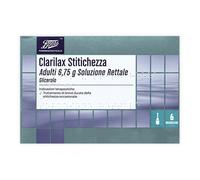 Clarilax Stitichezza Adulti Soluzione Rettale 6,75g Glicerolo Trattamento Stitichezza Occasionale, 6 Microclismi