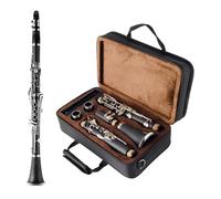 Clarinet Per Principianti Clarinetto Sib 17 Tasti Materiale ABS Particolarmente Adatto Ai Principianti Con L'uso Di Strumenti E 2 Barili Sostituibili(Black)