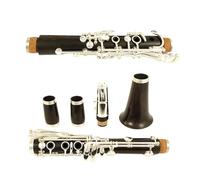 Clarinetto A 19 Tasti In Sib, Corpo In Legno Massello Di Ebano, Chiavi Placcate In Argento, Con Custodia Clarinetto per Principianti