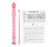 Clarinetto a 8 Fori, Registratore Multifunzionale in ABS a 8 Fori, Suono Piacevole e Robusto per Lezioni di Musica per Bambini (PINK)
