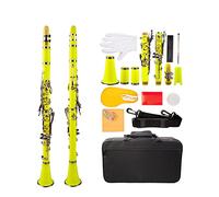 Clarinetto BB 17-Key Giallo Addominali Clarinetto Kit Nickel Placcato Cupronickel Con Clarinetto + Canne + Cinturino + Custodia + Custodia Clarinetti