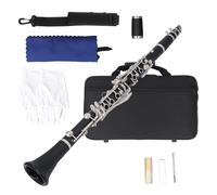 Clarinetto BB Professionale, Ingegneria in Plastica 17 Tasti B Flat Clarinet Strumento per la Pratica, in Particolare Principianti e Studenti Amichevoli con gli Strumenti e 2