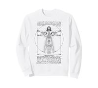 Clarinetto Clarinettista Vitruviano Uomo Leonardo da Vinci Musica Felpa