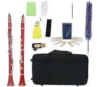 clarinetto Clarinetto 17 Tasti B Piatti Clarinetto Multicolore ABS Placcato Argento Materiale Bachelite Argento Con Accessori(Red)