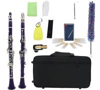 clarinetto Clarinetto 17 Tasti B Piatti Clarinetto Multicolore ABS Placcato Argento Materiale Bachelite Argento Con Accessori(Purple)
