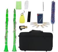 clarinetto Clarinetto 17 Tasti Falling Tune B Clarinetto Verde ABS Argento Placcato Argento Materiale In Bachelite Con Accessori